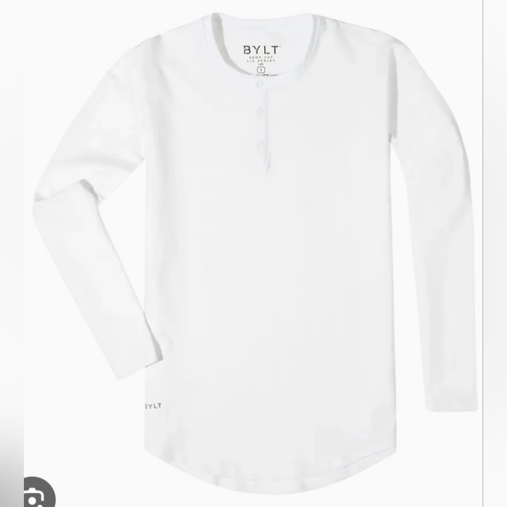 BYLT DROP CUT L/S LUX HENLY . SIZE XXL. WHITE. ATHLEISURE.